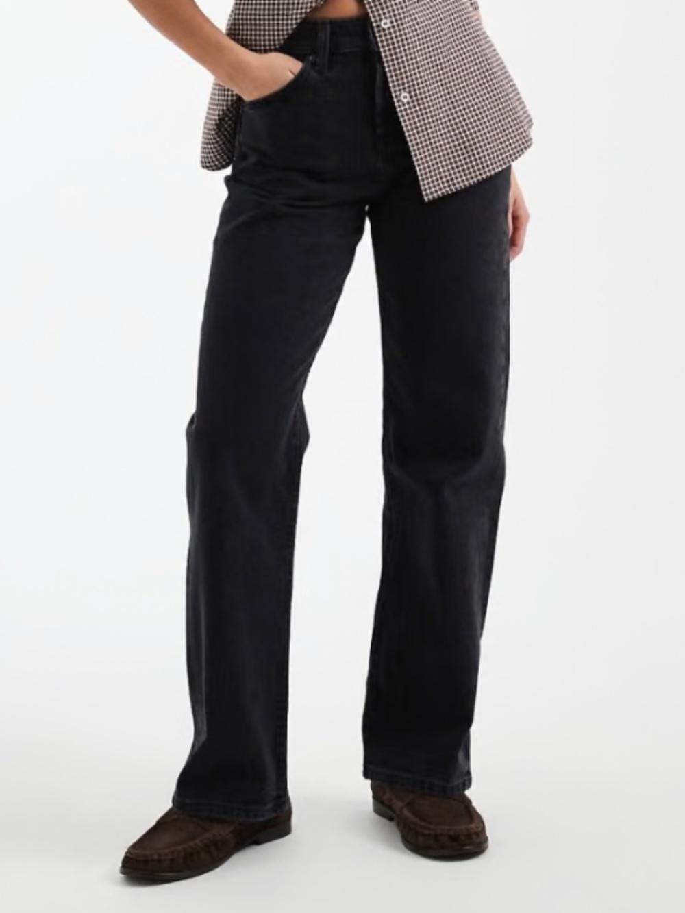 NWT ASOS DESIGN Petite comfort stretch straight leg jeans - black